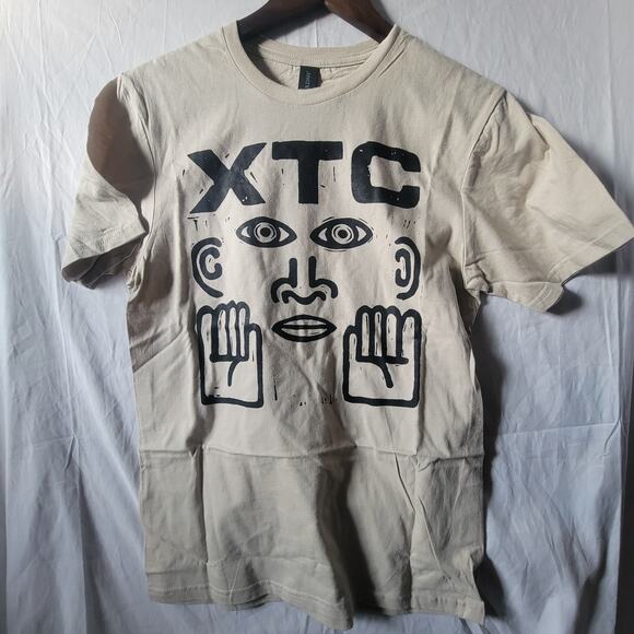 XTC   band   t shirt size  small cream - Picture 1 of 2